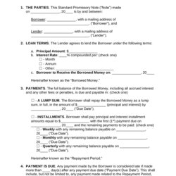Spiffing Promissory Note Template Org Master Of Documents Standard
