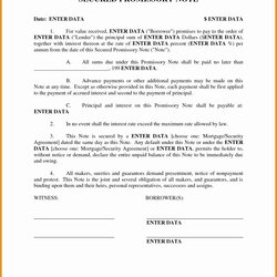 Superior Free Promissory Note Template Word Of Basic