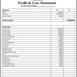 Profit And Loss Statement Template Free Word Templates Excel Printable Samples
