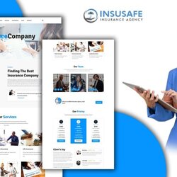 Exceptional Insurance Website Templates Best Agency Company Web Package One Page Theme Original