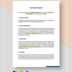 Superlative How To Make Vehicle Policy Template Word Examples Process Templates Documents Google Docs Ms