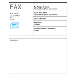Out Of This World Free Fax Cover Sheet Template Word