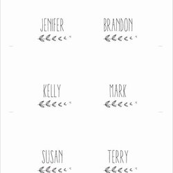 Swell Wedding Table Place Card Template Inspirational Name
