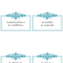 The Highest Quality Table Name Cards Template Free Printable Templates