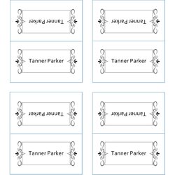 Marvelous Table Name Cards Template Free Place Card