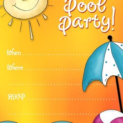 Pool Party Birthday Invitations Templates Free Download Invitation Printable Template Invites Invite Summer