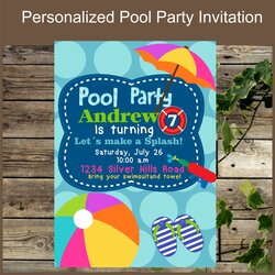 Peerless Printable Pool Party Invitations Invitation