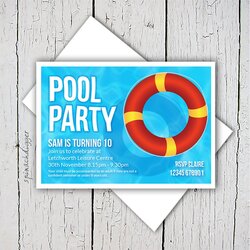 Excellent Pool Party Invitation Swimming Swim Wording