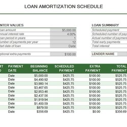 Very Good Amortization Schedule Template Free Word Templates Loan Office