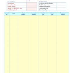 Super Loan Amortization Schedule Excel Free Example Template