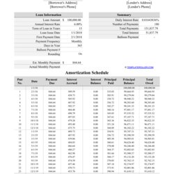 Superb Loan Amortization Schedule Template Fill Out Sign Online And Printable Print Big