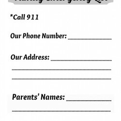 Champion Complete List Of Emergency Phone Numbers To Keep Your Kids Safe At Home Family Printable School