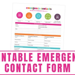Printable Emergency Contact Form News