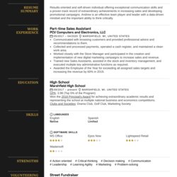 Very Good Free Resume Example For Teens Specifically Profession Experienced Image