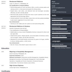 Tremendous Teenager Resume Examples Templates And Writing Tips Teen Waitress Template Waiter Dishwasher