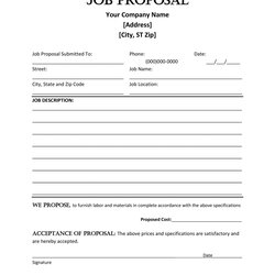 Preeminent Best Job Proposal Templates Free Download