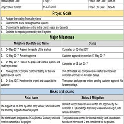 Preeminent Project Status Report Templates In Excel