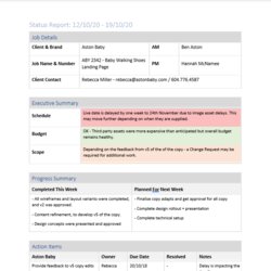 Exceptional How To Build Project Status Reports Template And Examples Delivering Of Report