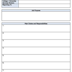 Free Job Description Templates Guide With Examples Template Word