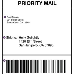 Wonderful Shipping Labels How To Make And More Prepaid Envelope Priority Sender Printable Addressed Passport