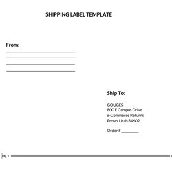 Fantastic Free Printable Shipping Label Templates Word