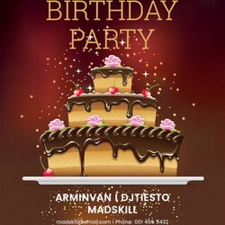 Excellent Free Amazing Sample Birthday Flyer Templates In Ms Party Word Template Publisher Pages Details