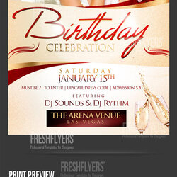 Birthday Party Flyer Template By On