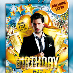 Tremendous Amazing Sample Birthday Flyer Templates To Download Template