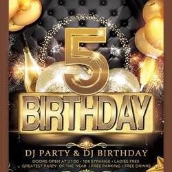 Eminent Birthday Party Flyer Templates Free Unique Template