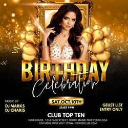 Matchless Birthday Party Flyer Template Ts
