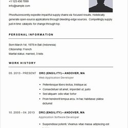 Blank Basic Resume Templates Simple Template Format Word Examples Doc Outline Developer App Example Details