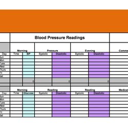 Matchless Printable Blood Pressure Log Templates Template Lab