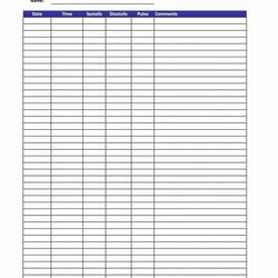 Spiffing Blood Pressure Log Excel Word Templates Daily Source Fresh Of