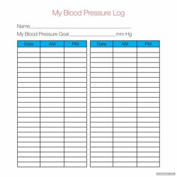 Capital More Blood Pressure Log Printable Cool