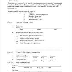 Very Good Free Sample Corrective Action Plan Templates In Ms Word Employee Plans