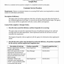 Wonderful Employee Corrective Action Plan Template Fresh Free Word Format Of