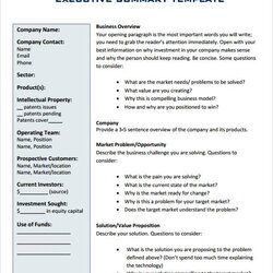 Out Of This World Free Executive Summary Templates In Word Excel Business Example Template Report Examples