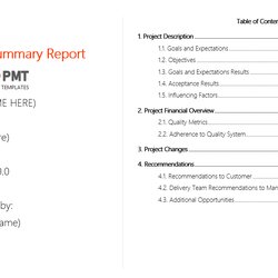 Superlative Free Project Executive Summary Report Template Management Sample Include