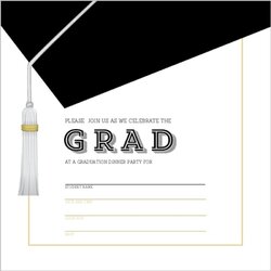 Sterling Free Graduation Invitation Templates Blank Invite Cap Invitations Cards Designs Fill Classic Modern