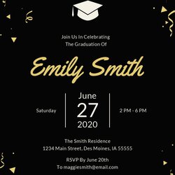 High Quality Free Graduation Invitation Template In Microsoft Word Templates Vintage Simple Announcement
