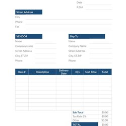 Superior Construction Purchase Order Template Excel Templates Simple