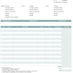 Brilliant Purchase Order Template For Microsoft Excel By Business Style Layout Easy Made Change Templates