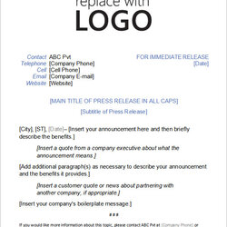 Free Press Release Templates In Ms Word Google Docs Pages Template Example Event Sample Write Business