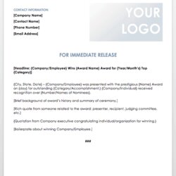 Worthy Free Press Release Templates