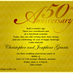 Great Wedding Anniversary Party Invitation Wording Wordings And Messages Sample