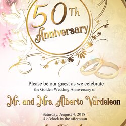 Excellent Wedding Anniversary Sample Invitation Card Get Layout Template