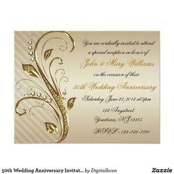 Wonderful Wedding Anniversary Invitation Card Invitations