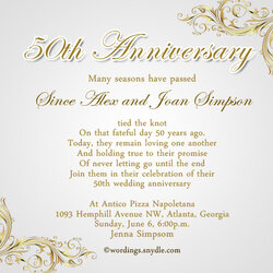 Wedding Anniversary Party Invitation Wording Wordings And Messages Greetings