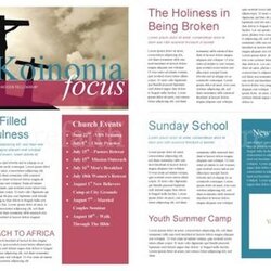 Splendid Free Church Newsletter Template Print Places To Visit Printable Templates Magazine Power Churches