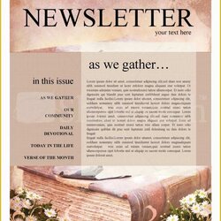Wizard Free Printable Newsletter Templates For Church Scripture Template Christian Newsletters Word Religious